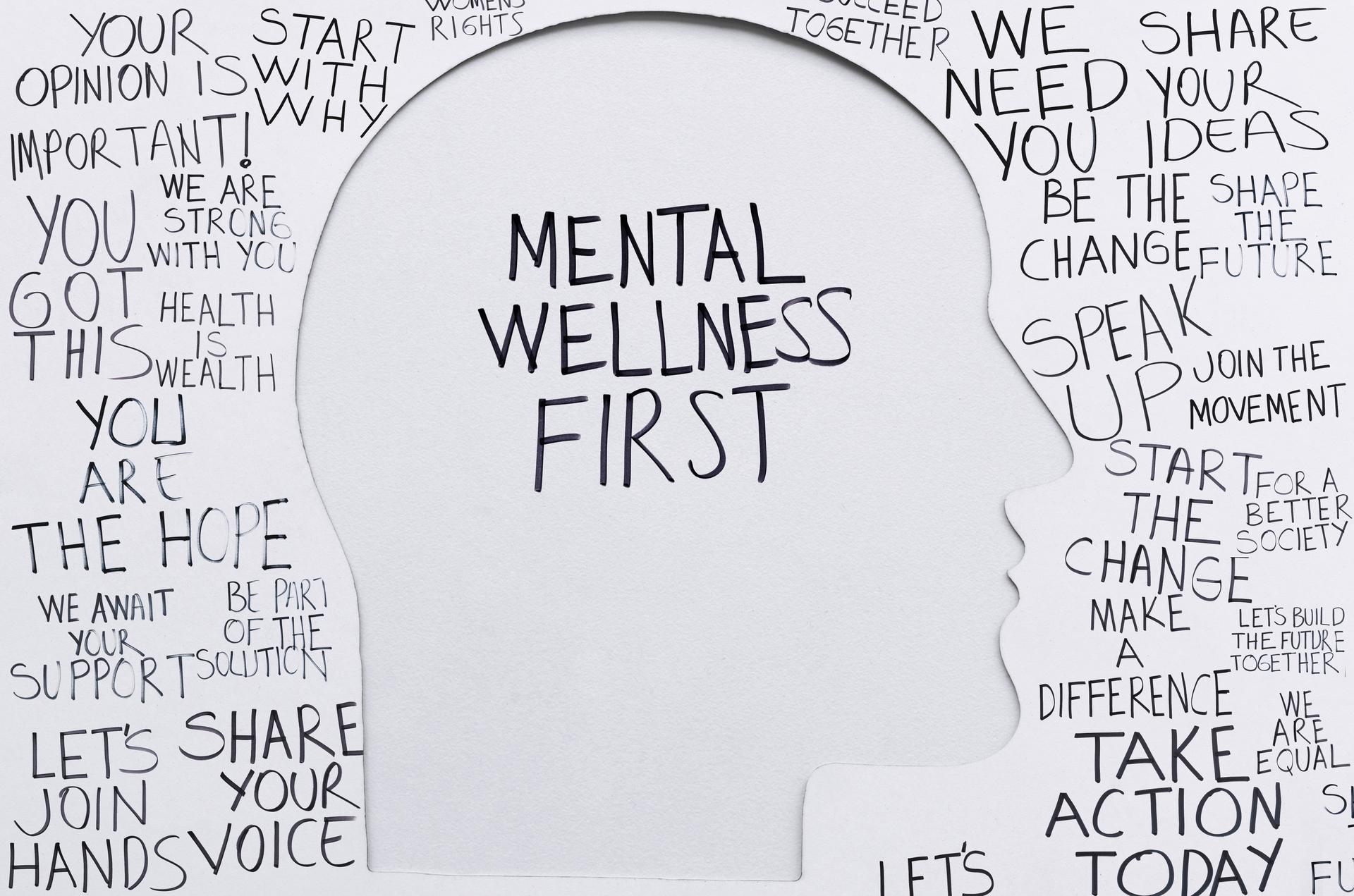 Mental Wellness Concept in Typography