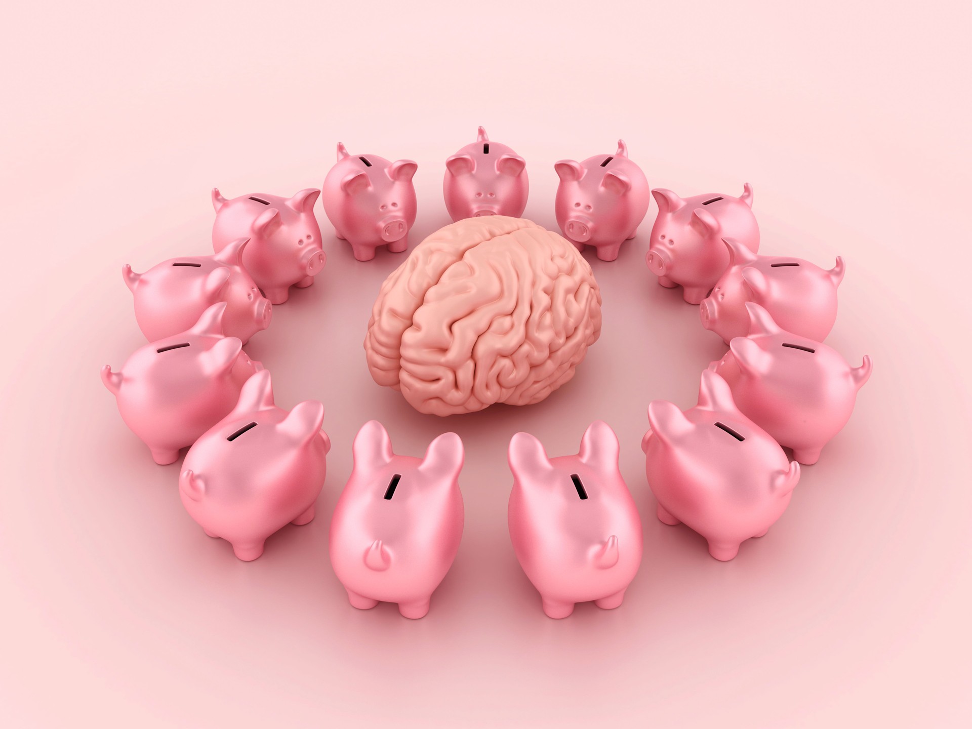 Brain with Piggy Bank