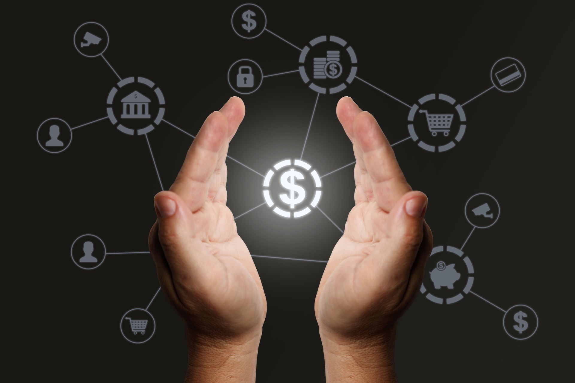 Fintech e-banking internet network finance e-commerce